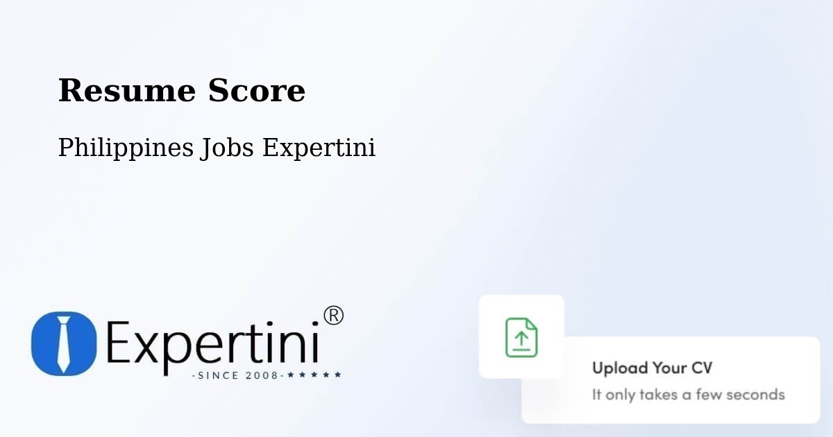 Resume Score & Job Description Match Tool – Batitang - Philippines Jobs Expertini